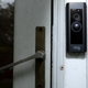 A doorbell device with a built-in camera made by home security company Ring is seen on August 28, 2019 in Silver Spring, Maryland.